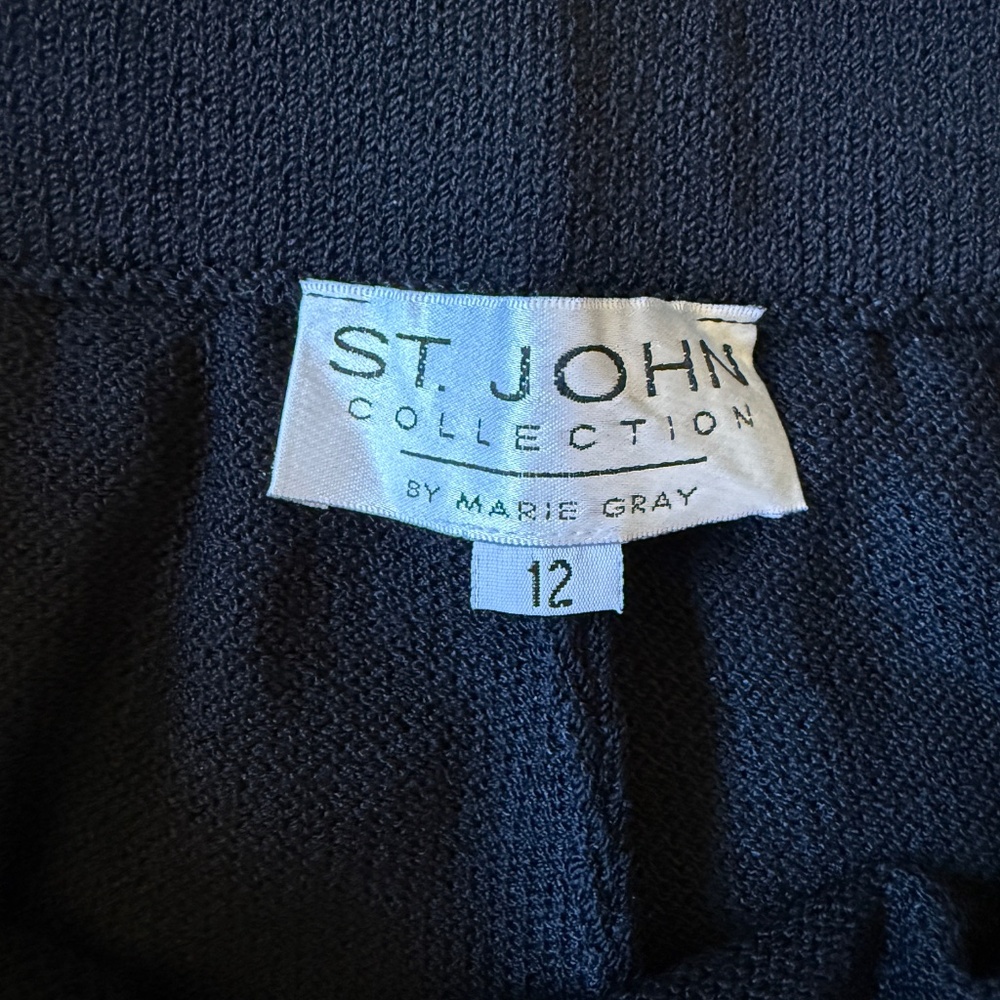 ST JOHN COLLECTION MARIE GRAY PANTS TROUSERS CAREER POCKETS SANTANA KNIT 12 - Picture 10 of 10